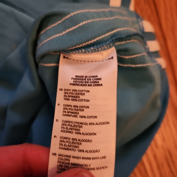 Adidas Training Active Stretch V-Neck Tank Top Turquoise Blue Medium - Picture 8 of 13